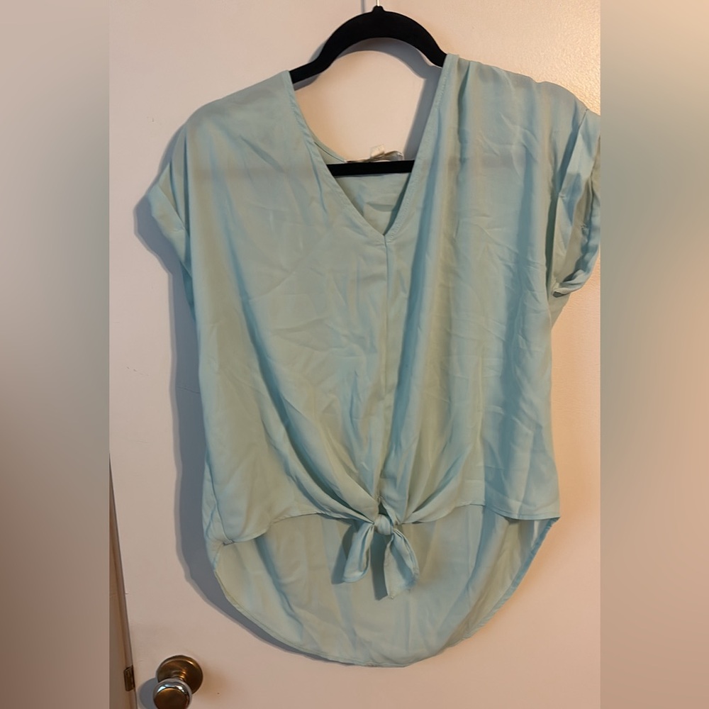 Hippie rose large blue blouse